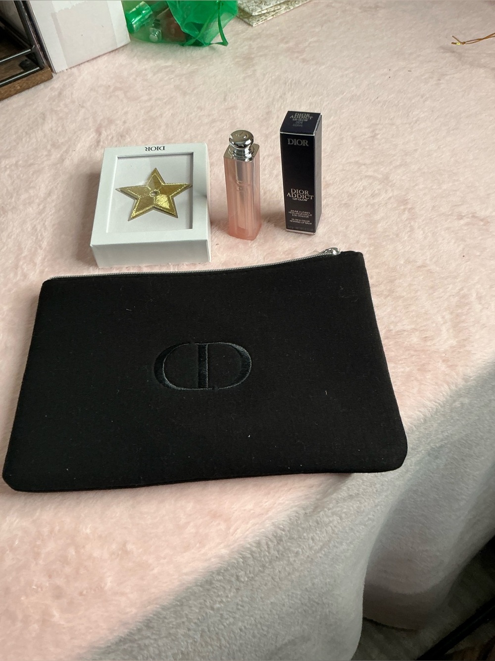 Christian Dior Velvet Beauty Pouch Bundle win 2 Dior items